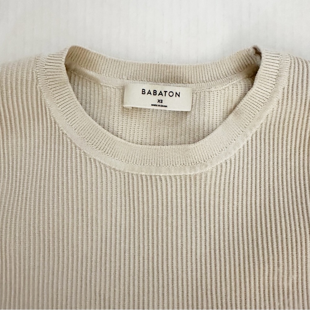 Babaton by Aritzia Rory Sculpt Ribbed Knit Racer Cropped Tank Top Size XS - Picture 3 of 8